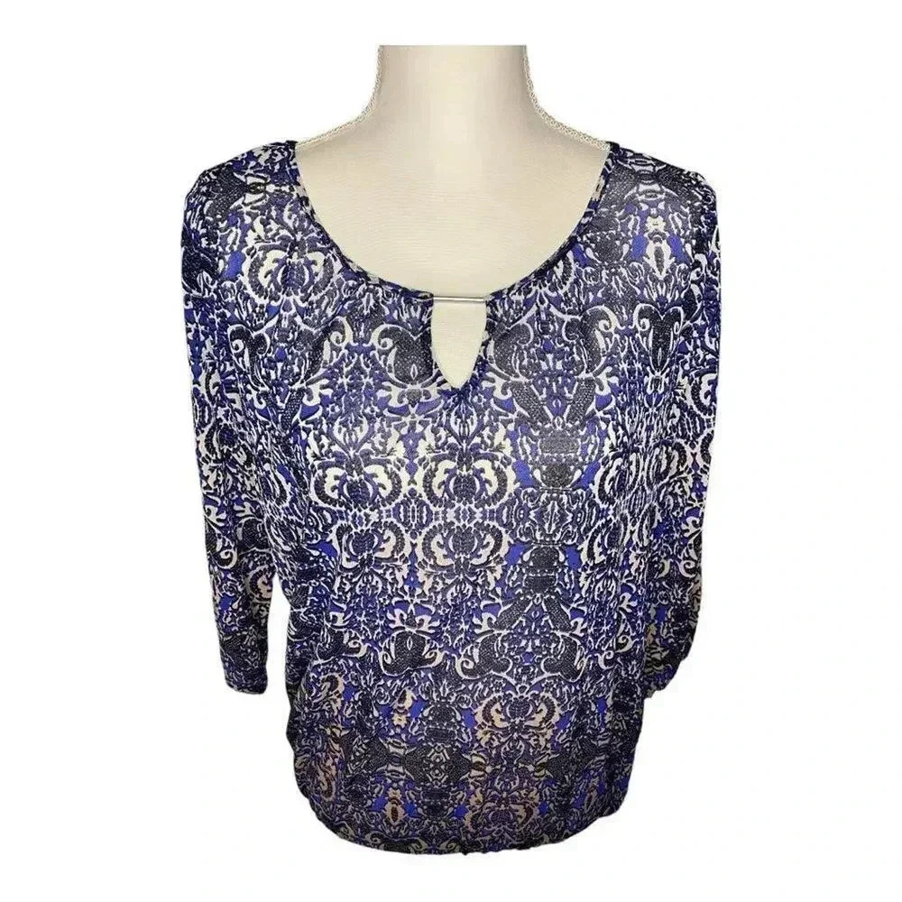 The Limited Women’s Small Gradient Keyhole Neckline Blouse‎